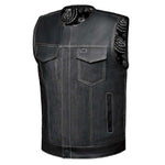 Lawless – Men’s Denim and Leather Club Vest