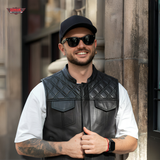 Diamond – Lowcut Men’s Motorcycle Leather Vest