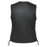 Mae - Ladies Zippered Leather Vest