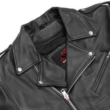Men's Premium Classic Plain Side Police Style Jacket - Black