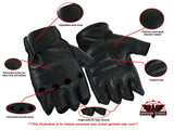 Men's Advance Deer Skin Fingerless Gloves