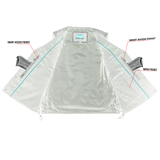 Men's Gray Single Back Panel Smart Access Pockets Vest