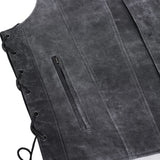 Men's Gray Single Back Panel Smart Access Pockets Vest