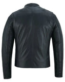 Men's Lightweight Drum Dyed Naked Lambskin Jacket - Black