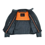 Men's Lightweight Drum Dyed Naked Lambskin Jacket - Black