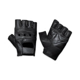 Gripshield - Men's Leather Motorcycle Fingerless Gloves