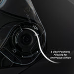 Daytona Glide Modular Motorcycle Helmet - DOT Approved, Bluetooth Ready, Dual Visor, Men/Women/Youth - Gun Metal Grey Metallic