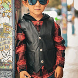Toddlers Motorcycle Biker Leather Vest – Little Riders