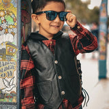 Toddlers Motorcycle Biker Leather Vest – Little Riders