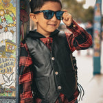 1016.SL - Toddlers Motorcycle Biker Leather Vest – Little Riders