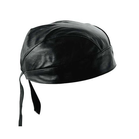 Moterbike Mens Premium Leather Headwrap