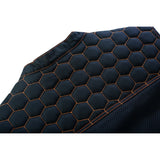 Night Tiger Men's Black Mesh Textile Vest with Orange Diamond Stitch
