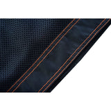 Night Tiger Men's Black Mesh Textile Vest with Orange Diamond Stitch