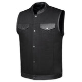 Nightrider - Mens Denim Leather Club Vest