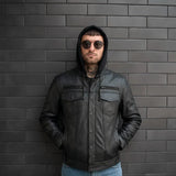 Nightstrike Men’s Motorcycle Leather Jacket
