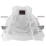 Men's Traditional Motorcycle Denim Vest with Plain Sides