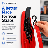 StrapDock™ – Compact Vertical Cargo Strap & Bungee Cord Organizer
