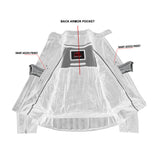 Men's Black Vented Motorcycle Jacket with Plain Sides