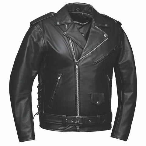 Ozzy - Mens Motorcycle Biker Leather Jacket