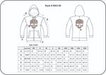 Skull - Men's Reflective Skull Riding Hoodie Zip Up Sweatshirt
