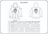 Skull - Men's Reflective Skull Riding Hoodie Zip Up Sweatshirt