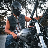 Black Diamond - Men's Club style Leather Motorcycle Vest