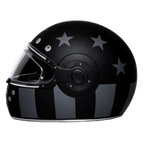 D.O.T. & ECE Daytona Retro Full Face Motorcycle Helmet: Vintage Style for Men, Women, & Youth - W/ Captain America Stealth