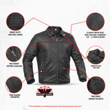 Men's Black Drum Dyed New Zealand Lambskin Jacket