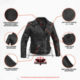 SpeedMoto Women's Leather Motorcycle Jacket
