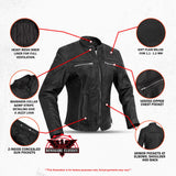 Road Queen Women's Black Leather Biker Jacket