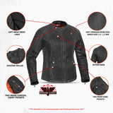 Women's Stylish Jacket with Grommet and Lacing Accents