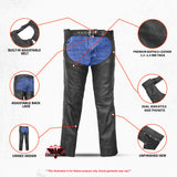 Tall Classic Leather Chaps with Jeans Pockets