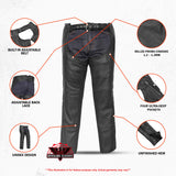 Unisex Double Deep Pocket Thermal Lined Chaps