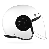 D.O.T. & ECE Daytona Retro Jet- Hi-Gloss White