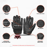 Leather/ Textile Sporty Glove