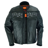 Men's Black Reflective Skulls Scooter Jacket