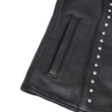 Biker Babe Women's Studded Leather Motorcycle Vest