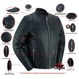 Men's Classic Black Scooter Leather Jacket