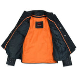 Women's Stylish Jacket with Grommet and Lacing Accents