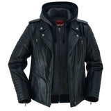 Rush Charm Women's Premium Cowhide Moto Jacket
