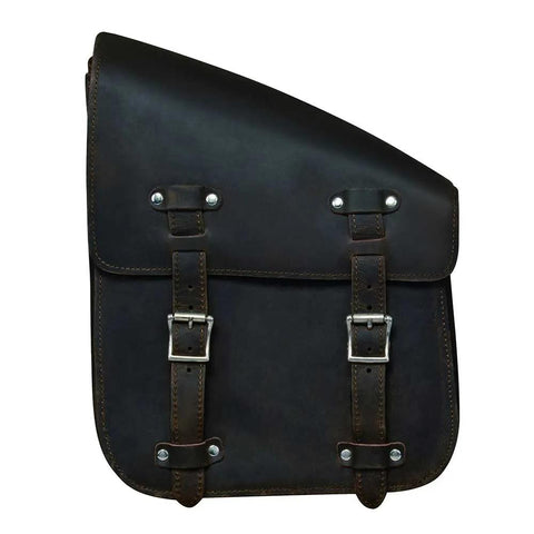 Rustic Brown strips 9586.L - Left Side Leather Swing Arm Bag