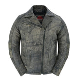 Shen Antique Brown Women's Leather Motorcycle Jacket