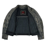 Shen Antique Brown Women's Leather Motorcycle Jacket