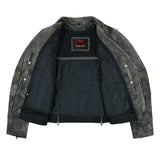 Shen Antique Brown Women's Leather Motorcycle Jacket
