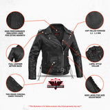 SpeedMoto Women's Leather Motorcycle Jacket