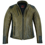 Spirit Rider Women's Vintage Brown Leather Motorcycle Jacket