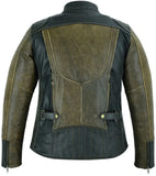 Spirit Rider Women's Vintage Brown Leather Motorcycle Jacket