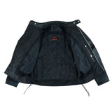AM Knucklehead Premium Black Men's Leather Motorcycle Jacket