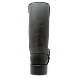 StormGuard Men's black Leather biker boots