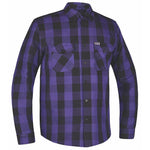 MENS BLACK AND PURPLE  Regular FLANNEL SHIRT